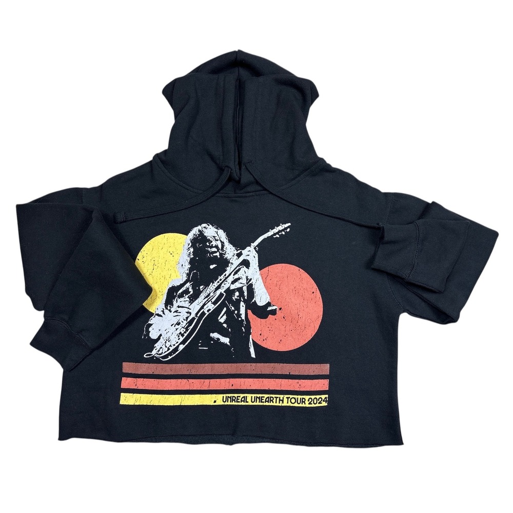Hozier‎ Unreal Unearth Tour 2024 Graphic Cropped Hoodie Black Size Small